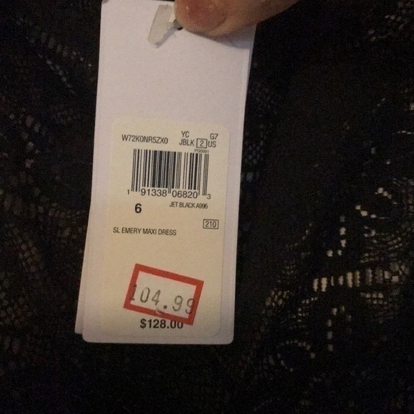 Guess Black and Tan Lace Midi dress size 6 - Picture 6 of 7